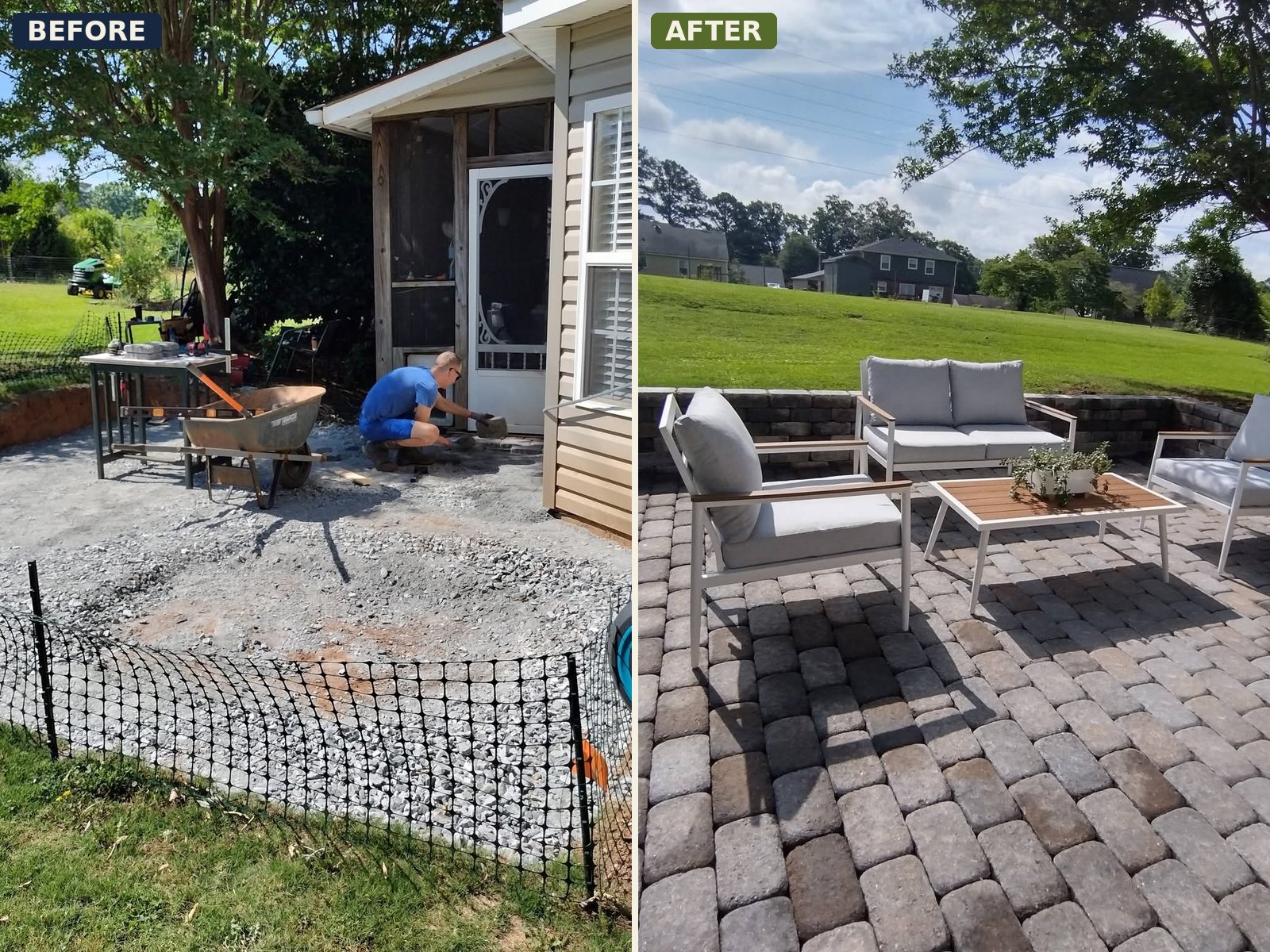 Before and after project